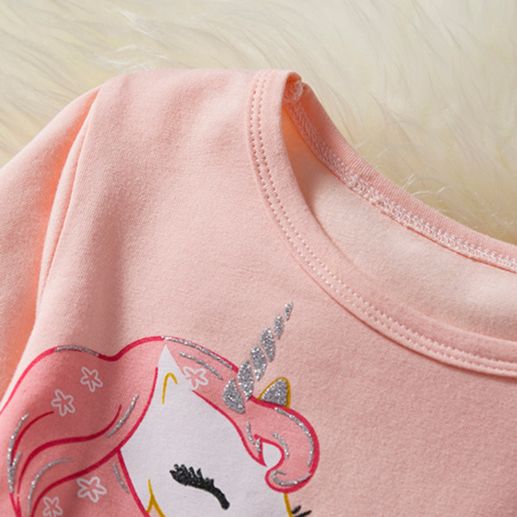 Unicorn Pink Long Sleeve Tutu Dress - Picture 2 of 4